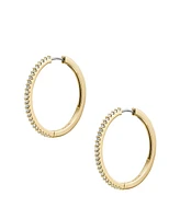 Fossil Ellis Pave Glitz Hoop Earrings