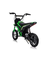 Streamdale Furniture 24V14ah Kids Ride On 24V Electric Toy Motocross Motorcycle Dirt Bike-xxl large, Speeds up to 14.29MPH, Dual Suspension, Hand-Oper