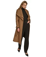 Donna Karan New York Women's Belted Wing-Collar Coat