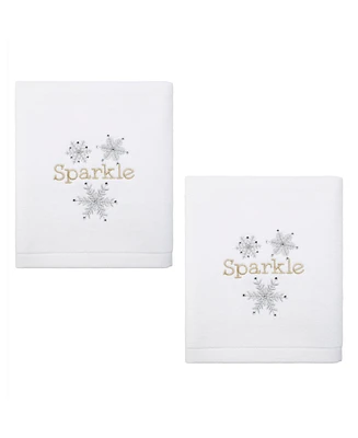 Avanti Snowflake Cotton Hand Towel Set, 28" x 16"