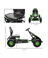 Kids Pedal Go Kart Ride-on Toy with Ergonomic Comfort, Pedal Car with Tough, Wear-Resistant Tread, Go Cart Kids Car for Boys & Girls with Suspension S