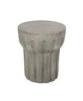 Delphinus Side Table: Modern Concrete Elegance For Outdoor Living