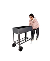 Streamdale Furniture Aveyas Mobile Metal Raised Garden Bed Cart with Legs