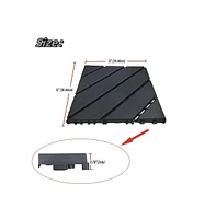 Plastic Interlocking Deck Tiles, 36-Pack, 12" x12" Waterproof Outdoor All Weather Use Patio Tiles with Enhanced Drainage Design, Perfect for