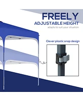 8' x 8' Pop Up Canopy Tent with Wheeled Carry Bag and 4 Sand Bags, Instant Sun Shelter, Tents for Parties, Height Adjustable, for Outdoor, Garden, Pat