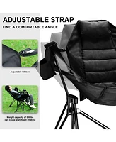 Hammock Camping Chair Folding 350 lbs Foldable Portable Rocking Chairs for Adults Outside Swinging Camp with Stand Lawn Garden Hanging Outdoor
