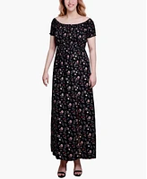 Ny Collection Women's Smocked Bodice Maxi Dress