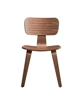 Simplie Fun Casson Side Chair (Set-2), Walnut Finish