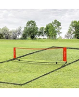 Streamdale Furniture 10ft Portable Soccer Tennis/Pickleball/Badminton/Mini Tennis Net w/ Sideline for Training with Included Storage Bag, Red