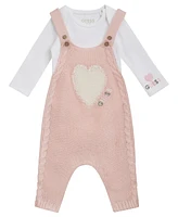 Guess Baby Girl Bodysuit, Sweater Coverall and Bootie, 3-Piece Set