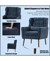 Slickblue Modern Chenille Arm Chair Upholstered Armchair for Living Room Comfort and Style