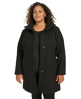 Calvin Klein Womens Plus Size Walker Coat, Created for Macys