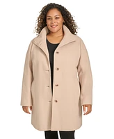 Calvin Klein Womens Plus Walker Coat, Created for Macys