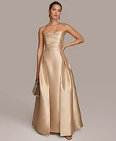 Donna Karan New York Women's Sweetheart-Neck Pleated Gown