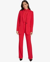 Calvin Klein Petite Notch-Lapel Button-Front Blazer