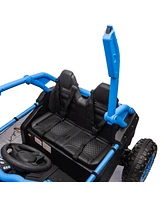 Simplie Fun 24V Two-seater Kids Ride On Utv w/Parents Control,20in seat width,400W Super high power