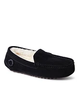 Dearfoams Fireside By Women's Mel Genuine Shearling Moccasin Slipper