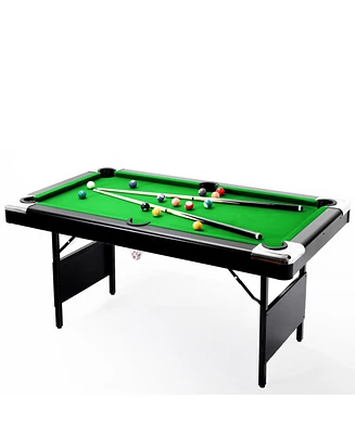 Simplie Fun 5.5FT Billiard Table, 1.67M pool table, billiards,5.5FT game table, Children's game table, table games, family movement, children's billia