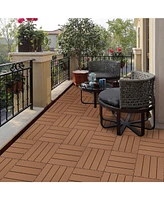 Streamdale Furniture Plastic Interlocking Deck Tiles, 11.8" x11.8" (Pack of 44