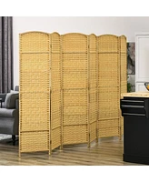 Streamdale Furniture 6 Panel Room Divider, 6' Tall Folding Privacy Screen, Hand