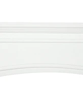 Modern Fireplace Mantel, Surround Mantels for Fireplace with Decorative Pattern Interior Width 29" White