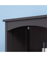 Bathroom Storage Cabinet, Free Standing Bathroom Storage Unit, Tall Linen Tower with 3-Tier Shelves and Drawer, Brown