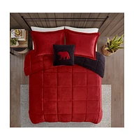 Streamdale Furniture Plush to Sherpa Down Alternative Comforter Set