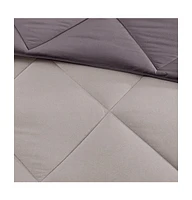 Diamond Quilting Reversible Down Alternative Comforter Set