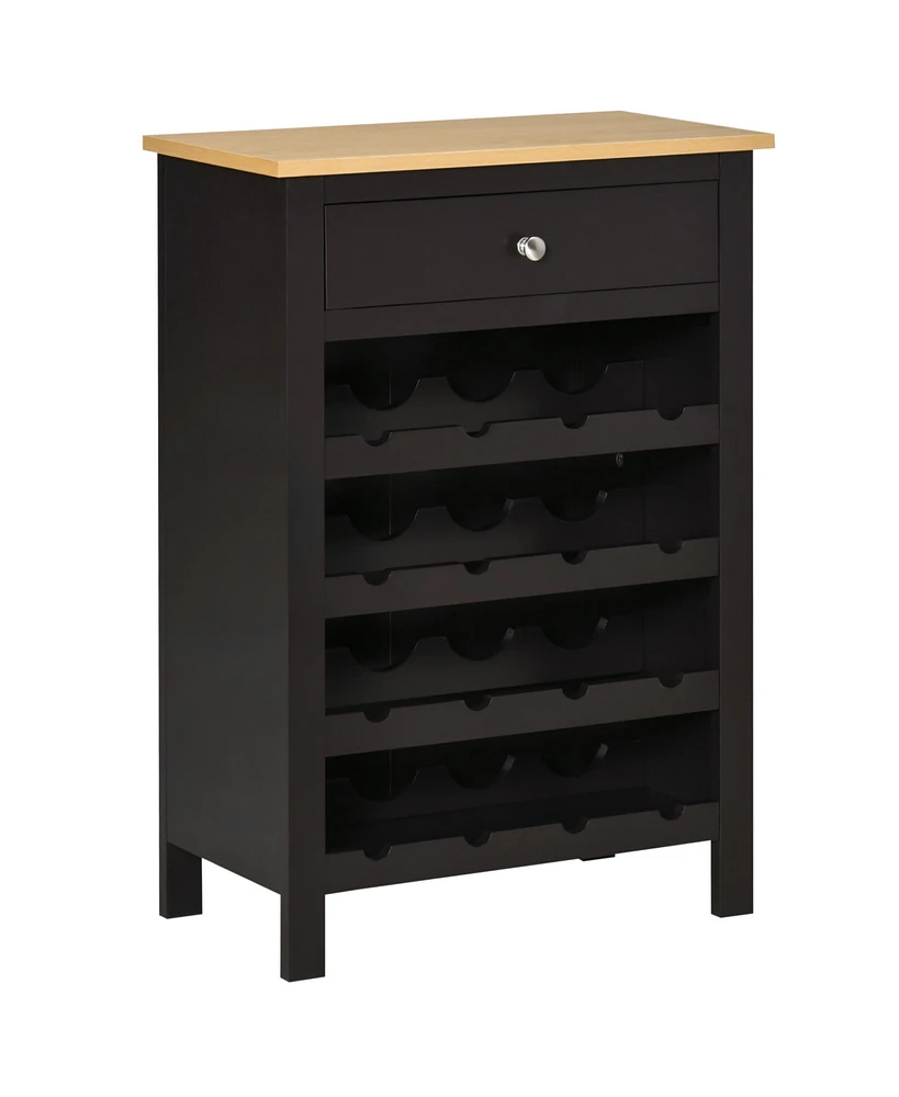 Simplie Fun Wine Bar Cabinet, Modern Buffet Cabinet with 16