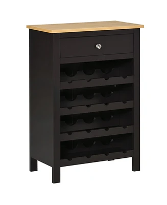 Simplie Fun Wine Bar Cabinet, Modern Buffet Cabinet with 16