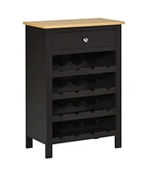 Simplie Fun Wine Bar Cabinet, Modern Buffet Cabinet with 16