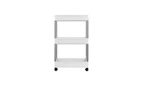 Slickblue 3-Layer Mobile Multi-Functional Storage Cart for Kitchen, Bathroom, and Laundry Room, Plastic & Stainless Steel