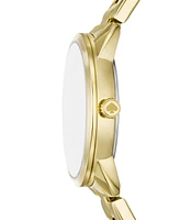 Kate Spade New York Women's Crosstown Three-Hand Gold-Tone Watch 34mm