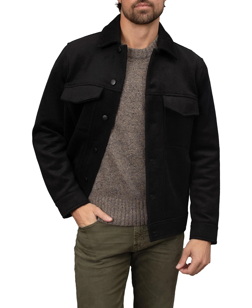 Bagatelle Homme Men's Wool Blend Double Face Trucker Jacket