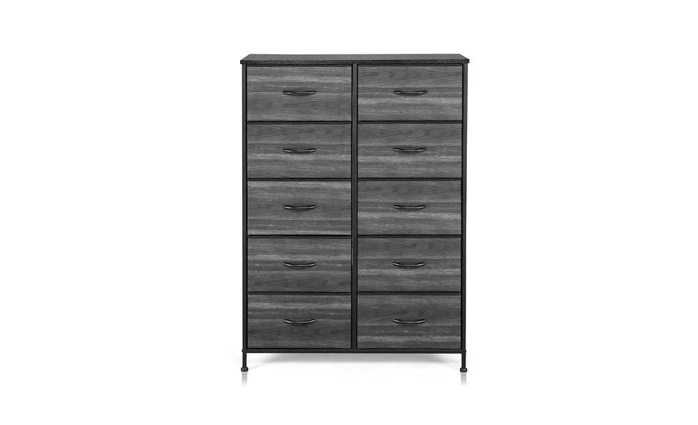 Slickblue 10-Drawer Double Row Non-Woven Storage Cabinet for Efficient Organization and Space-Saving Solutions