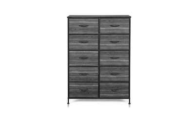 Slickblue 10-Drawer Double Row Non-Woven Storage Cabinet for Efficient Organization and Space-Saving Solutions