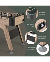 Costway 54" Foosball Table with 2 Balls & 26 Players 2 Bead Style Scorers for Game Rooms