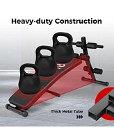 Costway Adjustable Decline Sit Up Bench for Exercise with High Density Foam Cushioned Seat