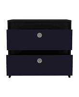 Depot E-Shop Bacopa Nightstand, Two Drawers, Superior Top