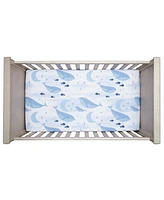 Lambs & Ivy Bubbles & Squirt 3-Piece Whale/Ocean Aquatic Baby Crib Bedding Set