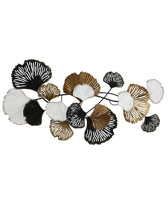 LuxenHome Metal Ginkgo Leaves Modern Wall Decor - Multi