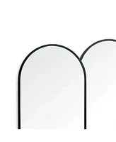 LuxenHome Triple Arch Framed Wall Mirror
