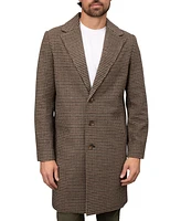 Bagatelle Homme Men's Houndstooth Wool Blend Single-Breasted Topcoat