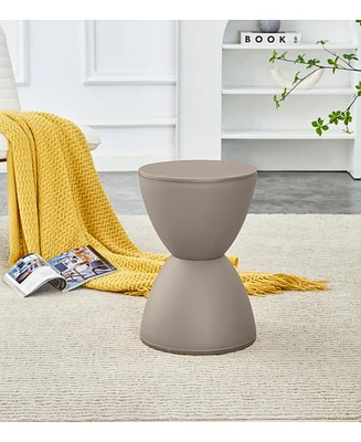 Streamdale Furniture Contemporary Modern Accent prince stool beige side table end table storage side table