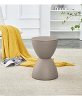 Simplie Fun Contemporary Modern Accent prince stool beige side table end table storage side table