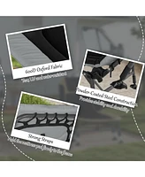 Camping Cot for Adults, Folding Bed with Soft Padded Cushions & Headrest, 180 Adjustable Reclining Lounger, Heavy Duty and Portable with a 400 lbs. Ca