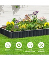 8.5' x 3' x 1' Raised Garden Bed, Galvanized Metal Planter Box for Vegetables Flowers Herbs, Dark Gray