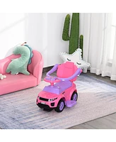 Simplie Fun 3 In 1 Push Cars for Toddlers Kid Ride on Push Car Stroller Sliding Walking Car with Horn Music Light Function Secure Bar Ride on Toy for