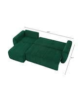 Streamdale Furniture Convertible Sectional Sofa Couch, Modern Fabric 3 Seater L-Shaped Couch for Living Room, Apartment, Office, Small Space