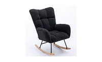 Slickblue Rocking Chair with Pocket Stylish and Convenient Seating Solution